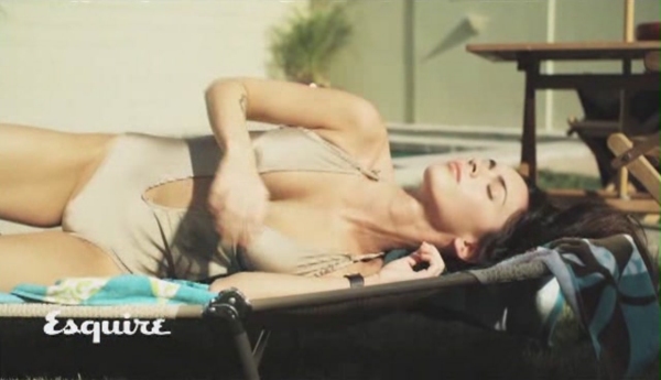 Megan Fox lounges by the pool