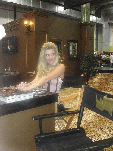 Jana Jordan at a Spearmint Rhino booth at AVN 2008.  